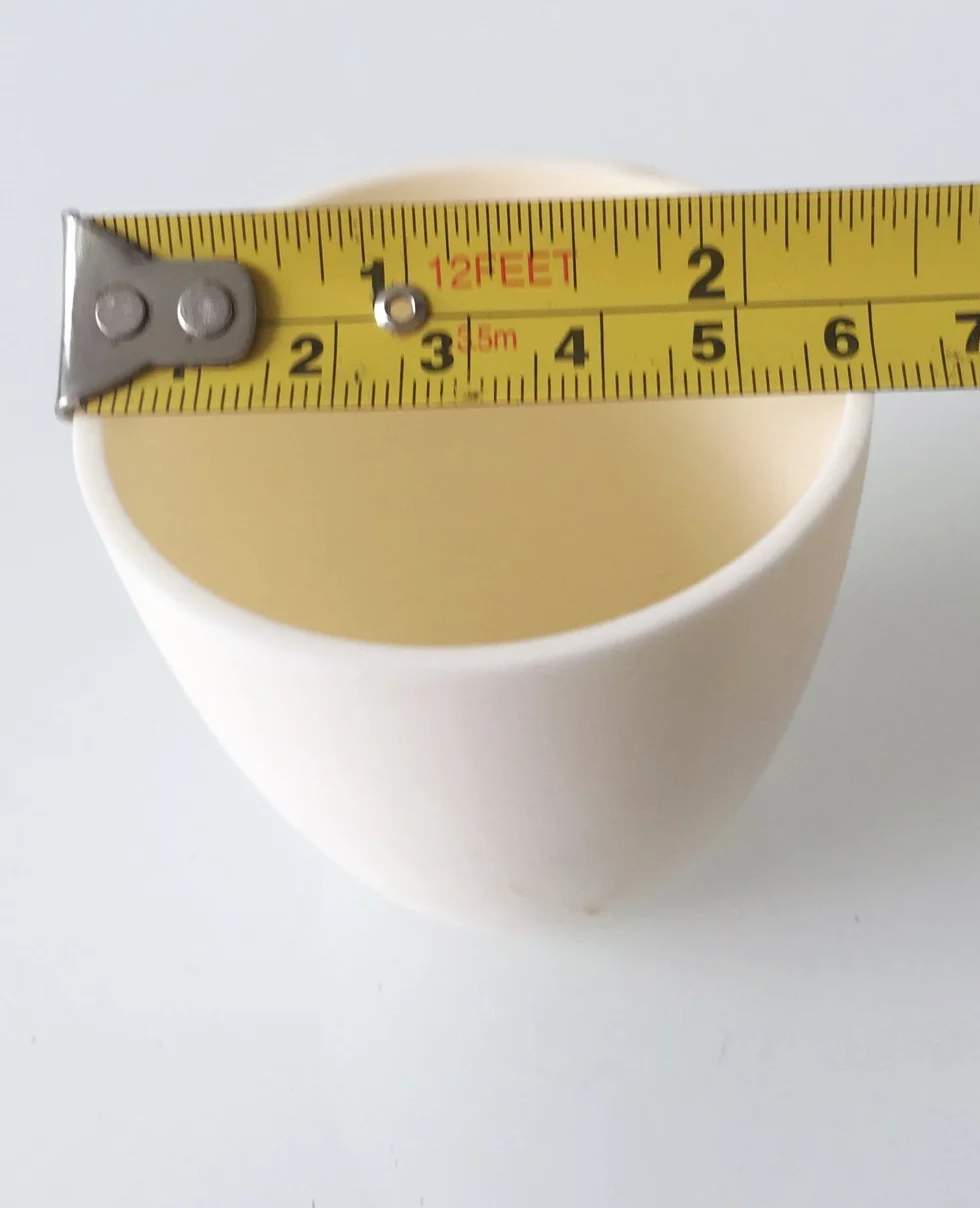 LLF Crogiolo di alluminio di analisi dell'ossido di alluminio del crogiolo Al2O3 dell'allumina di 99,3% per il laboratorio del laboratorio (70ml)