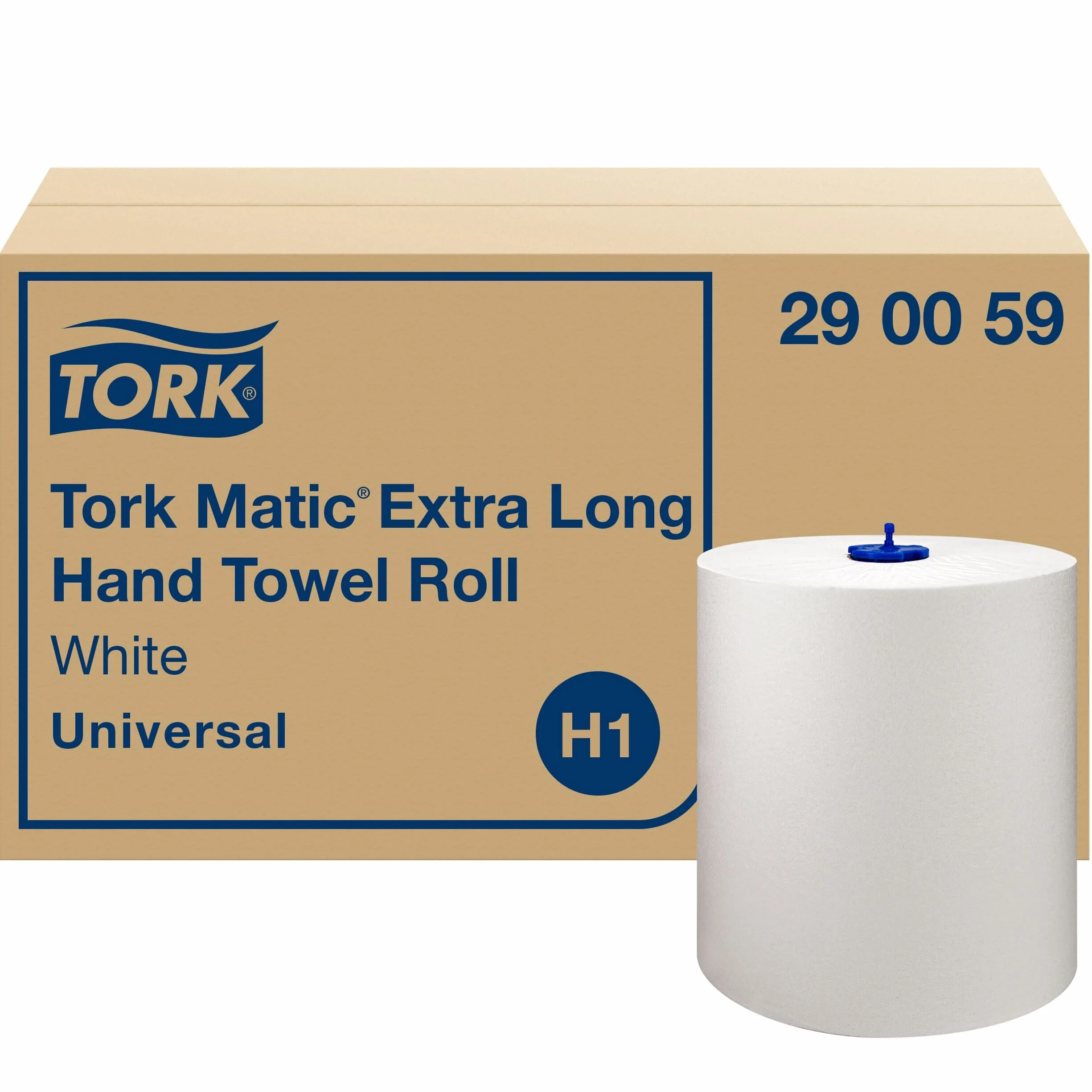 Tork Matic 290059 - Asciugamani universali di carta per dispenser di asciugamani a rotolo, 1 strato, bianco, 6 rotoli x 280 m