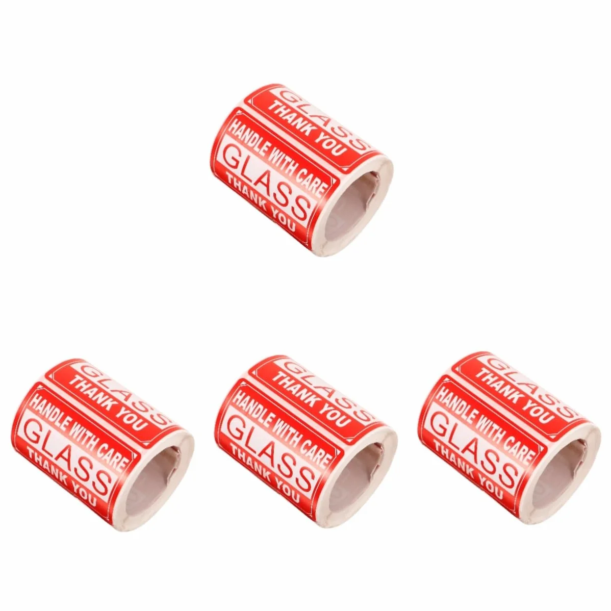 GLEAVI 4rotoli Etichette Adesive Fragili Stickers Di Per Imballaggio e Spedizione Facile Applicazione Resistente Per Protezione e Identificazione