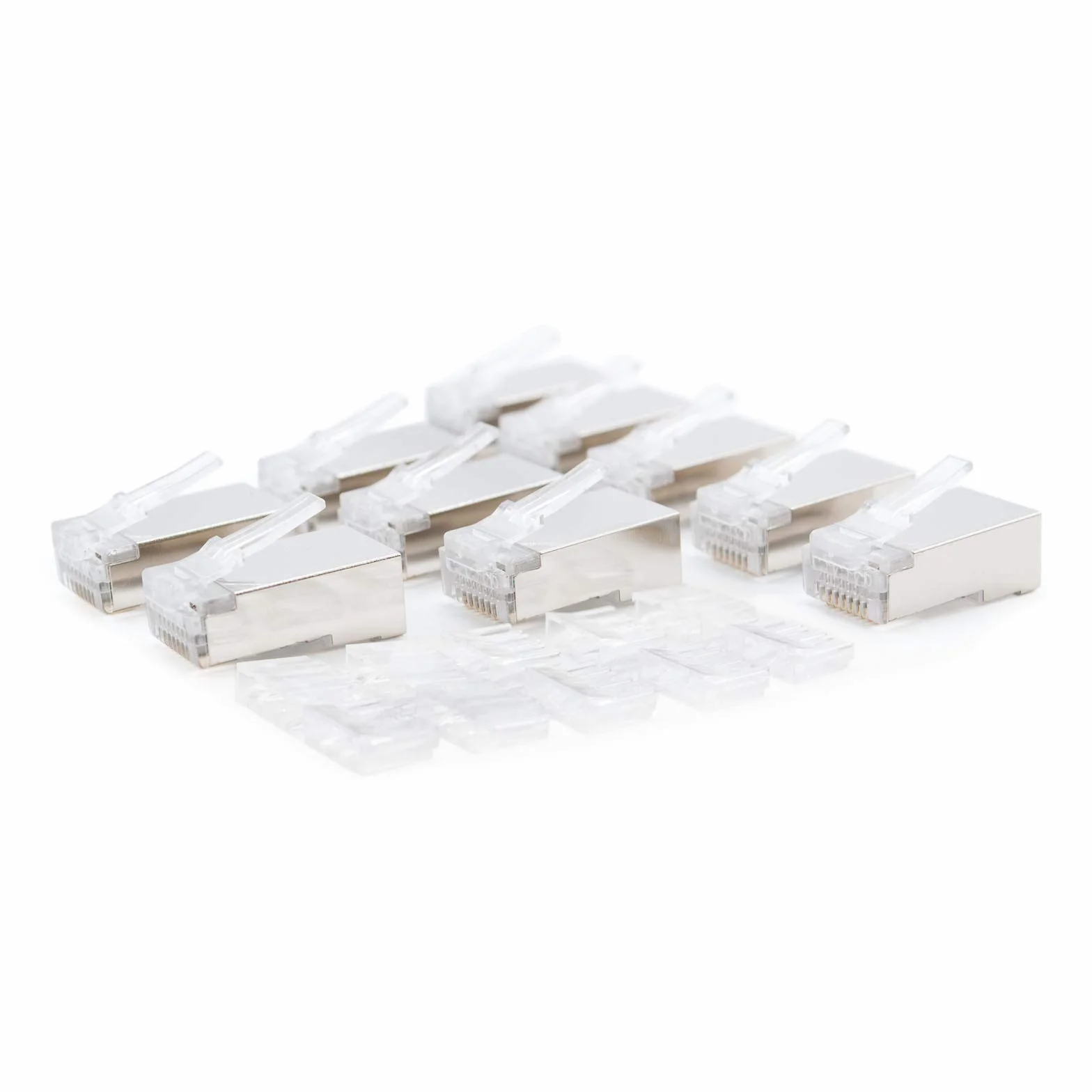 Nanocable - 10.21.0203 - Connettore per cavo di rete Ethernet RJ45, 8 fili FTP cat. 6, 10 unità Bag