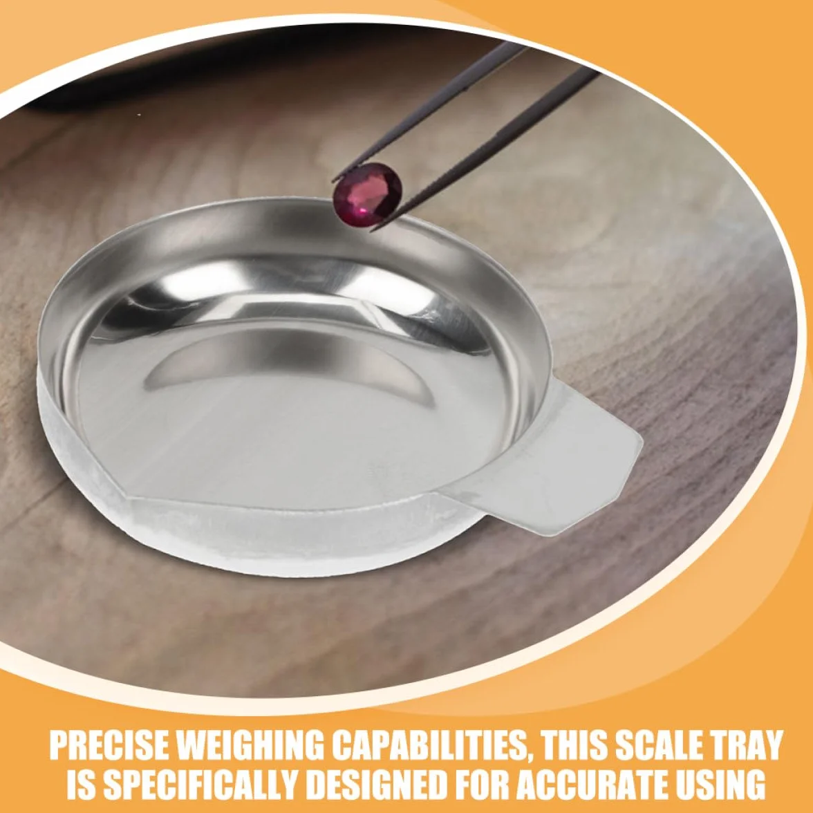MAGICLULU Vassoio in Acciaio Inox per Bilancia Elettronica per Misurazione Stabile di Piccoli Oggetti e Accessorio per Uso Professionale in Gioielleria