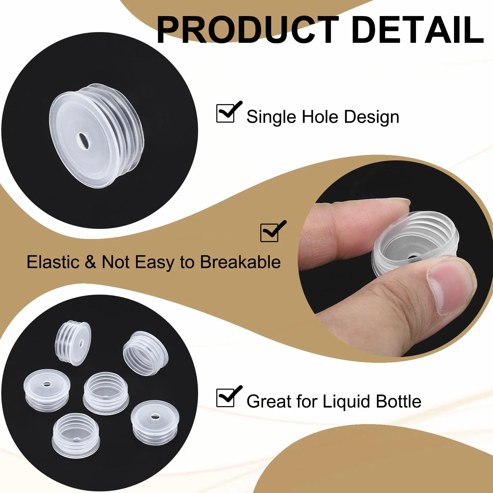 PATIKIL Tappi in Silicone 0.83"/19mm 25Pz Tappo di Ricambio Trasparente per Bottiglie Vetro e Plastica