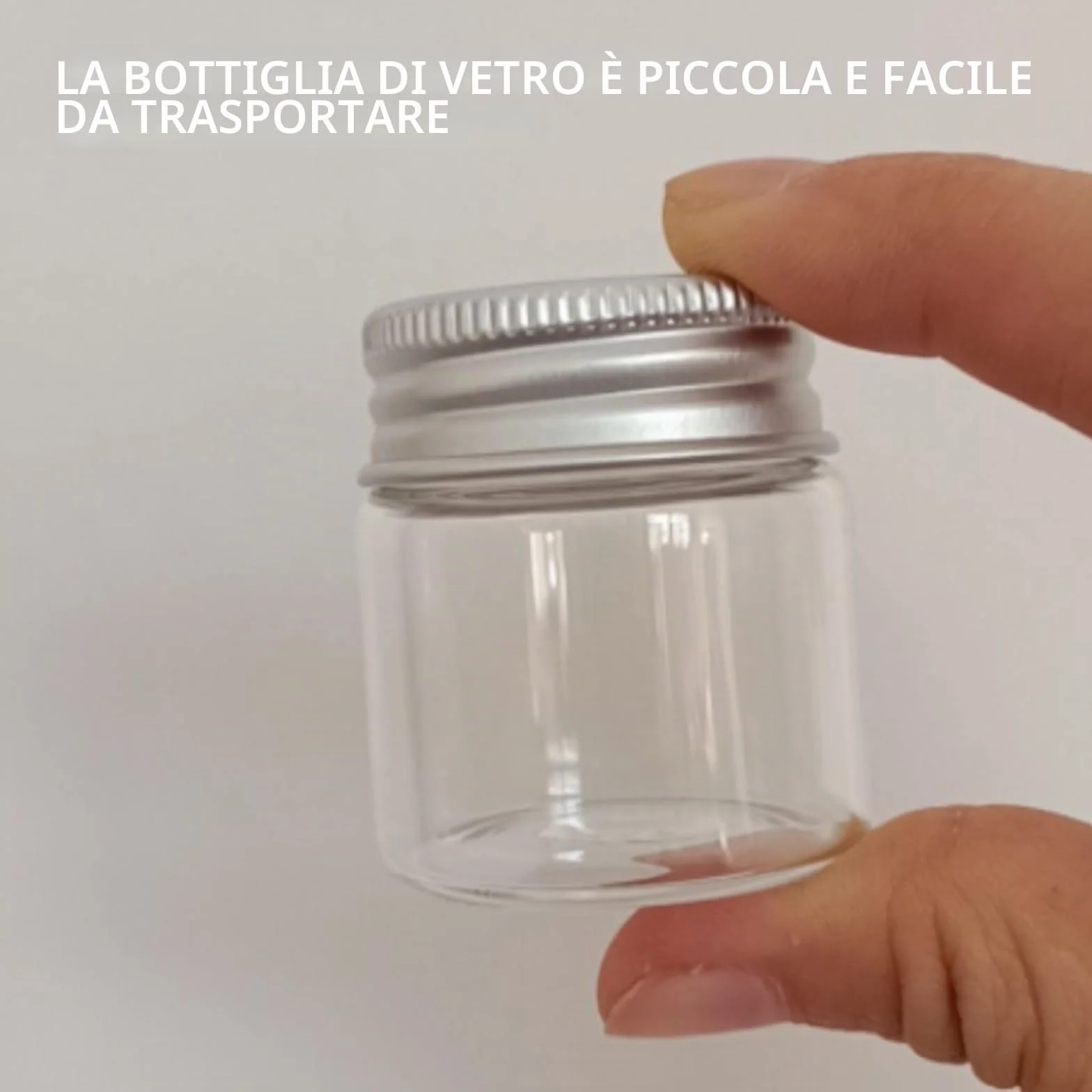 Bottiglie di Vetro 15ml con Tappo in Alluminio per Campioni, Spezie e Feste