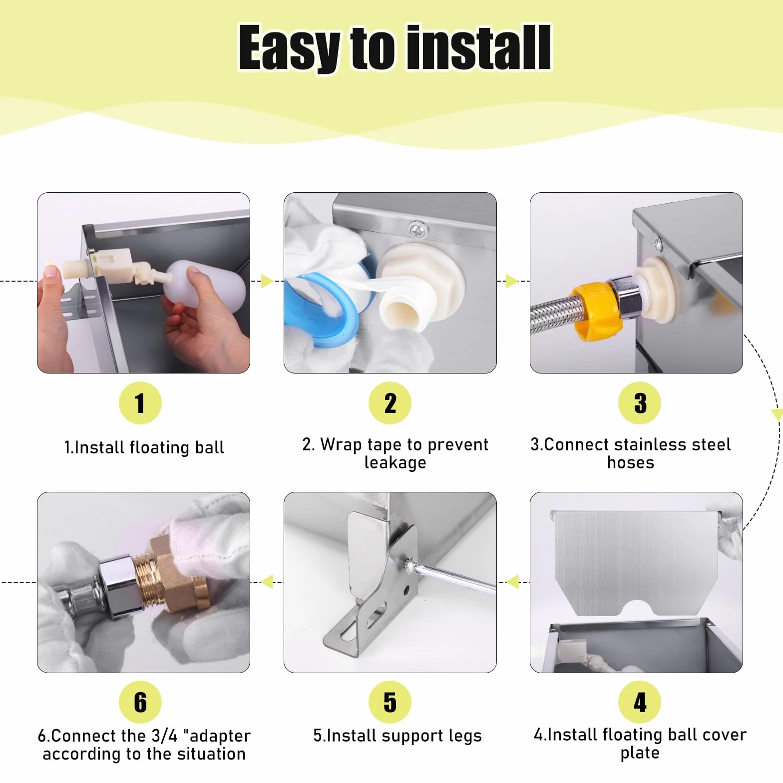Abbeveratoio Automatico per Cani, Abbeveratoio per Cani in Acciaio Inox di Grande Capacità con Tubo Flessibile Intrecciato e Connettore, per Polli, Oche, Anatre, Ecc.