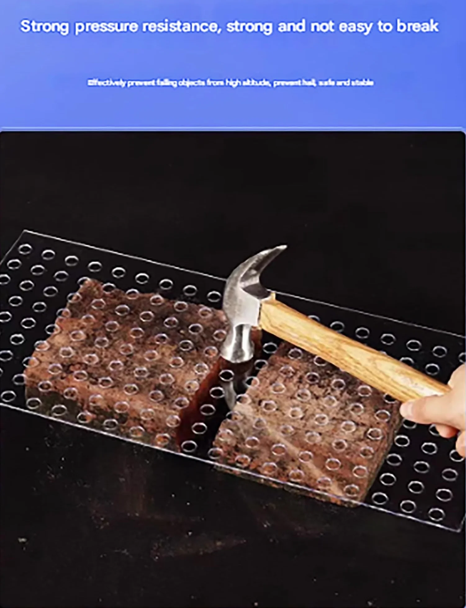 Foro for lastre acriliche perforate con piastra in rete di plastica leggera, for uso interno ed esterno, pannello di ventilazione trasparente(40x110cm)