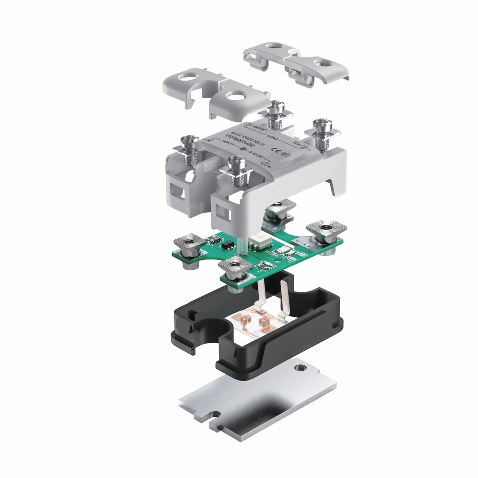Relè a stato solido SSR-25AA SSR-40AA SSR 60A 120A Modulo relè a stato solido monofase Ingresso AC70-280V Uscita AC24-480V Controllo temperatura PID(48-660VAC,120AA Zero Cross)