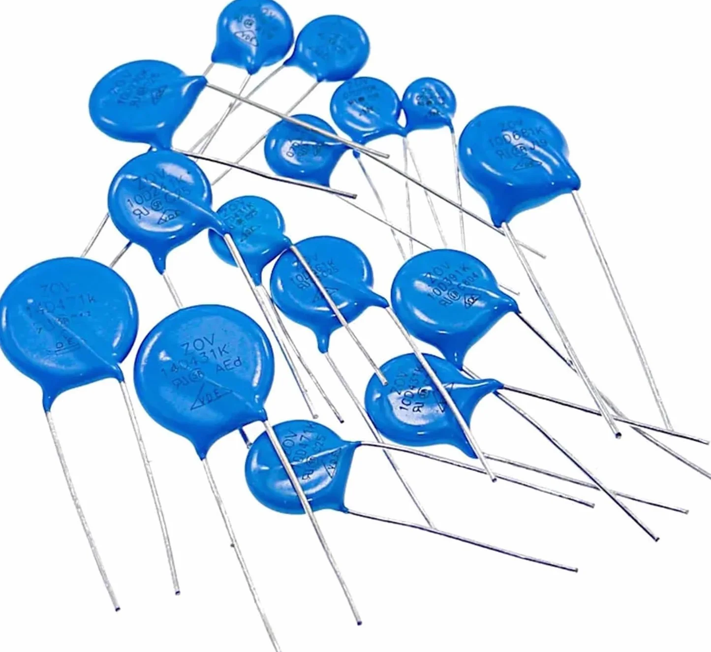 LeHang 150pcs 15value Varistor Resistor Kit 5D471K 7D471K 7D431K 10D471K 10D431K 10D241K 10D391K 14D431K 14D471K