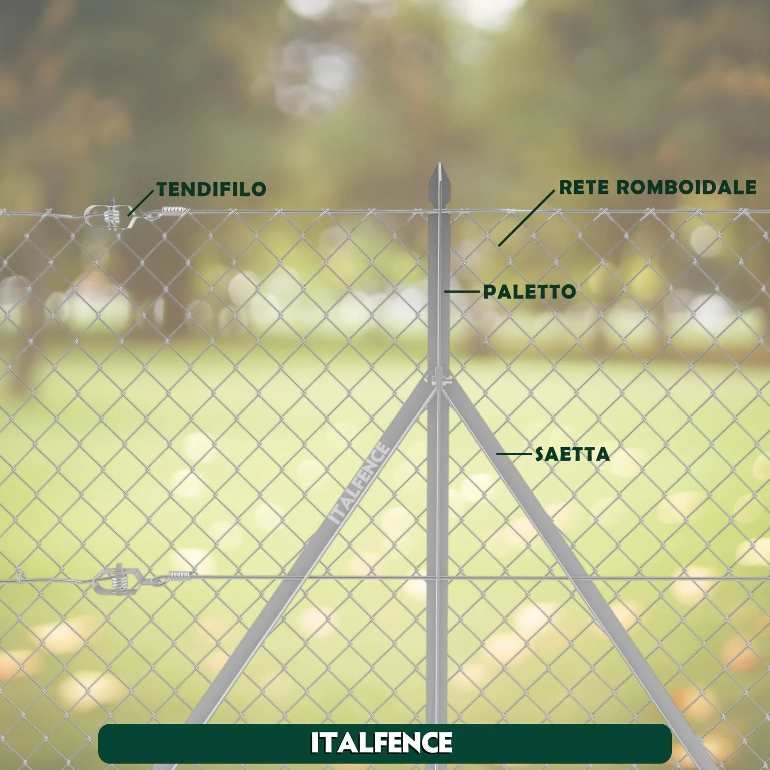 Palo a T H250cm 30x30x3mm in ferro zincato per recinzione [10 pezzi]