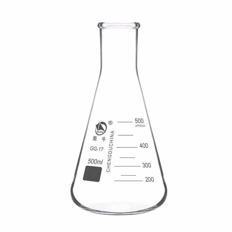 Beuta Erlenmeyer in Vetro Borosilicato 3.3 Graduata Collo Stretto o Bocca Larga Resistente al Calore Vetreria da Laboratorio 50–5000ml(Flared mouth 5000ml)