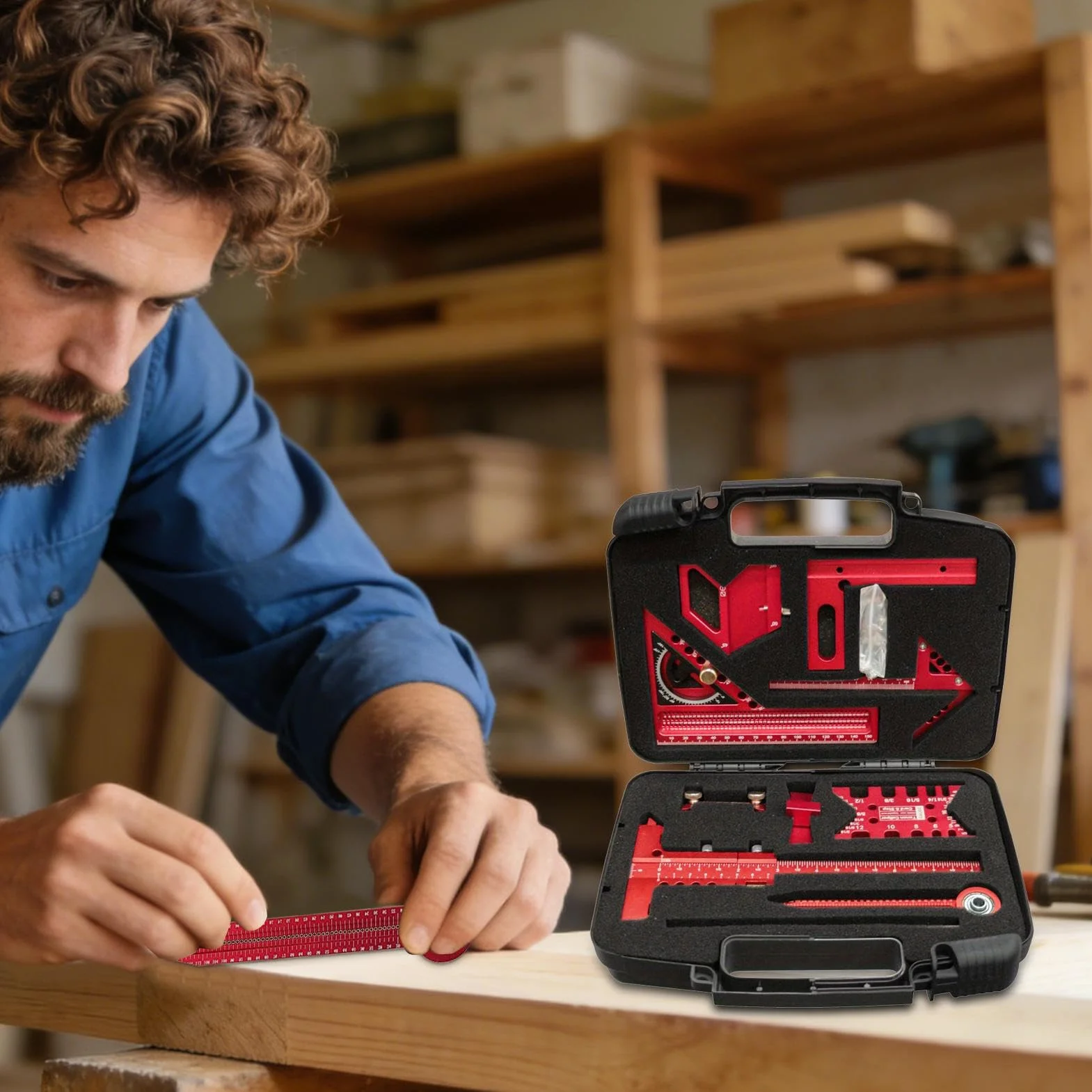 Quadrato Per Carpenteria – Righello Combinato A Set, Misuratore Triangolare In Metallo E Alluminio, Dispositivo Di Velocità Multiangolo Con Incisione Del Layout | Attrezzature Per Costrut