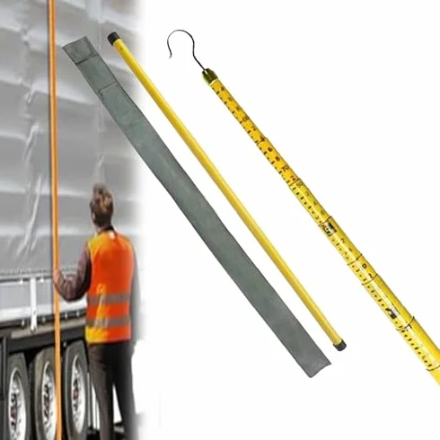 Asta di misurazione, Altezza Regolabile, Righello telescopico Non conduttivo, 600 cm (19,7 Piedi) con Borsa per Il Trasporto - Ideale per Uso Domestico, Scolastico e Sportivo