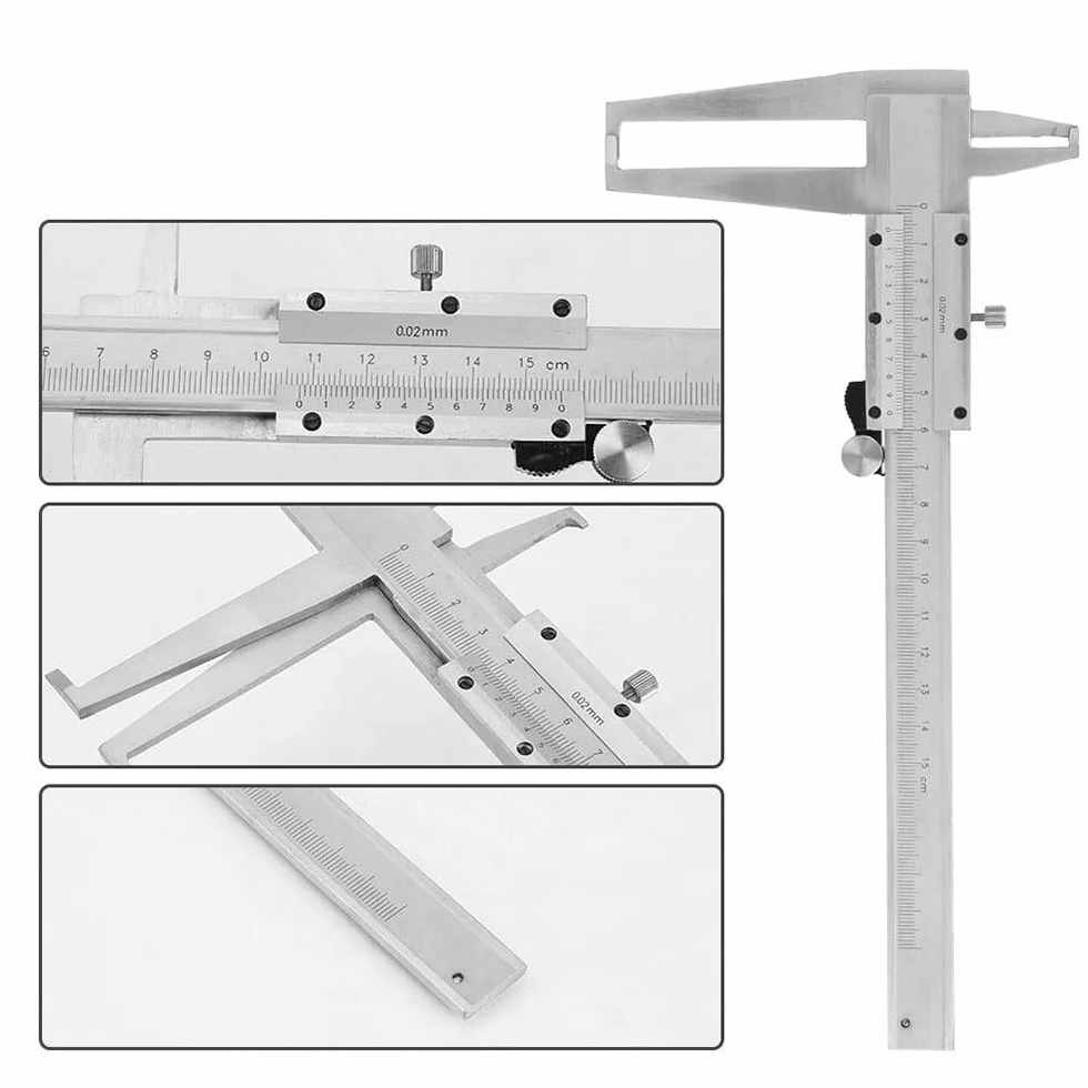 Maizoon Calibro Corsie in Acciaio Carbonio,Righello Doppia Scanalatura Interna,Calibro Diametro 9-150 mm,Strumenti Misura per fai da te/Lavorazione del Legno/Metalli/Produzione Modelli Idraulici,NE03