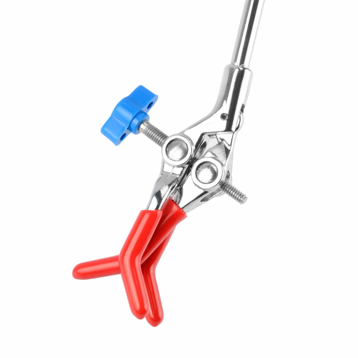stonylab 3-Rebbi Morsetto Girevole, Robusto Morsetto a 3-Prong a Singola Regolazione, Multiuso Pinza da Laboratorio a Dito Stile con Asta da 7'', Lab Clamp per Uso in Laboratorio