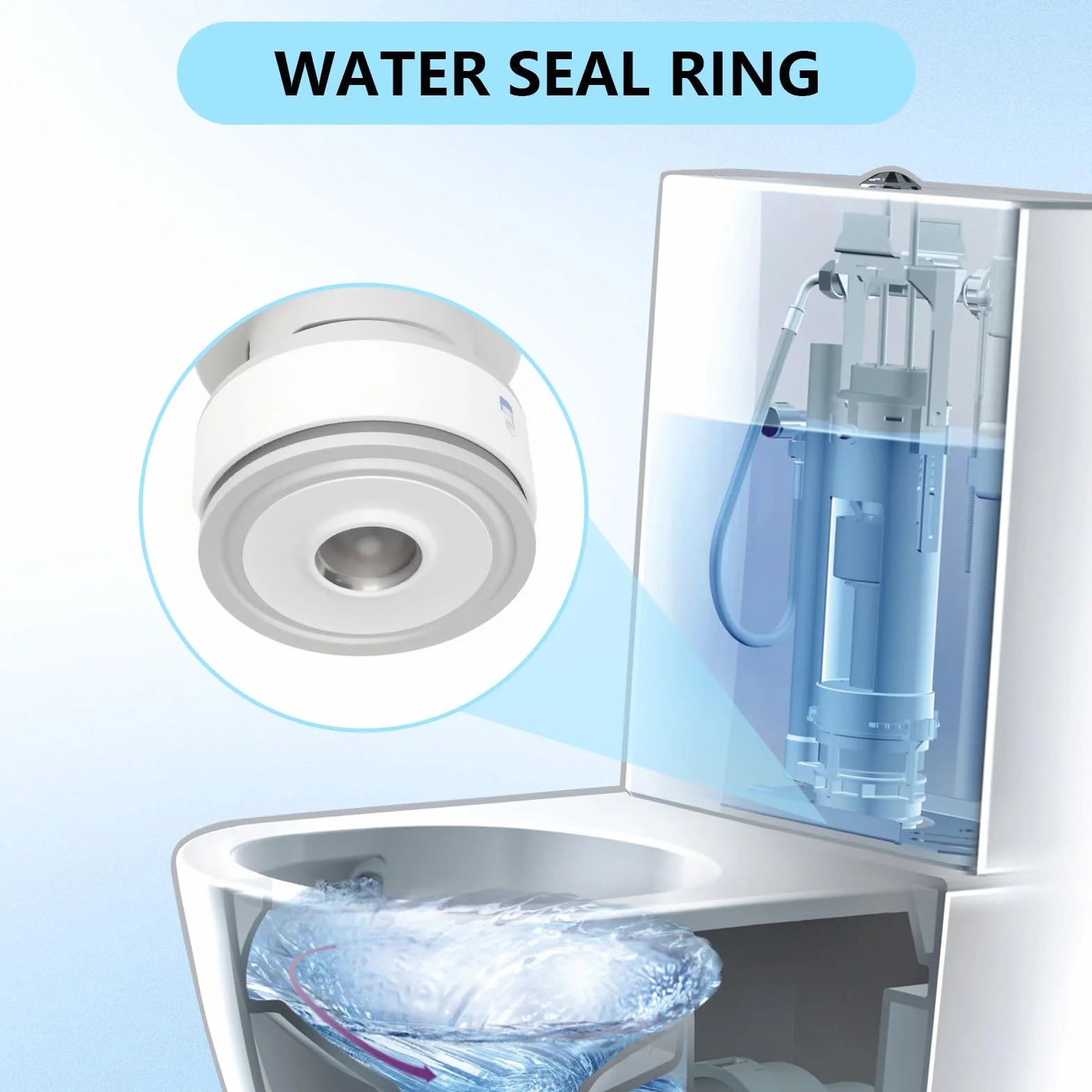 Anello di Tenuta per Valvola di Scarico WC Geberit 816.418.00.1 Guarnizione Silicone Bianco 4 Pezzi