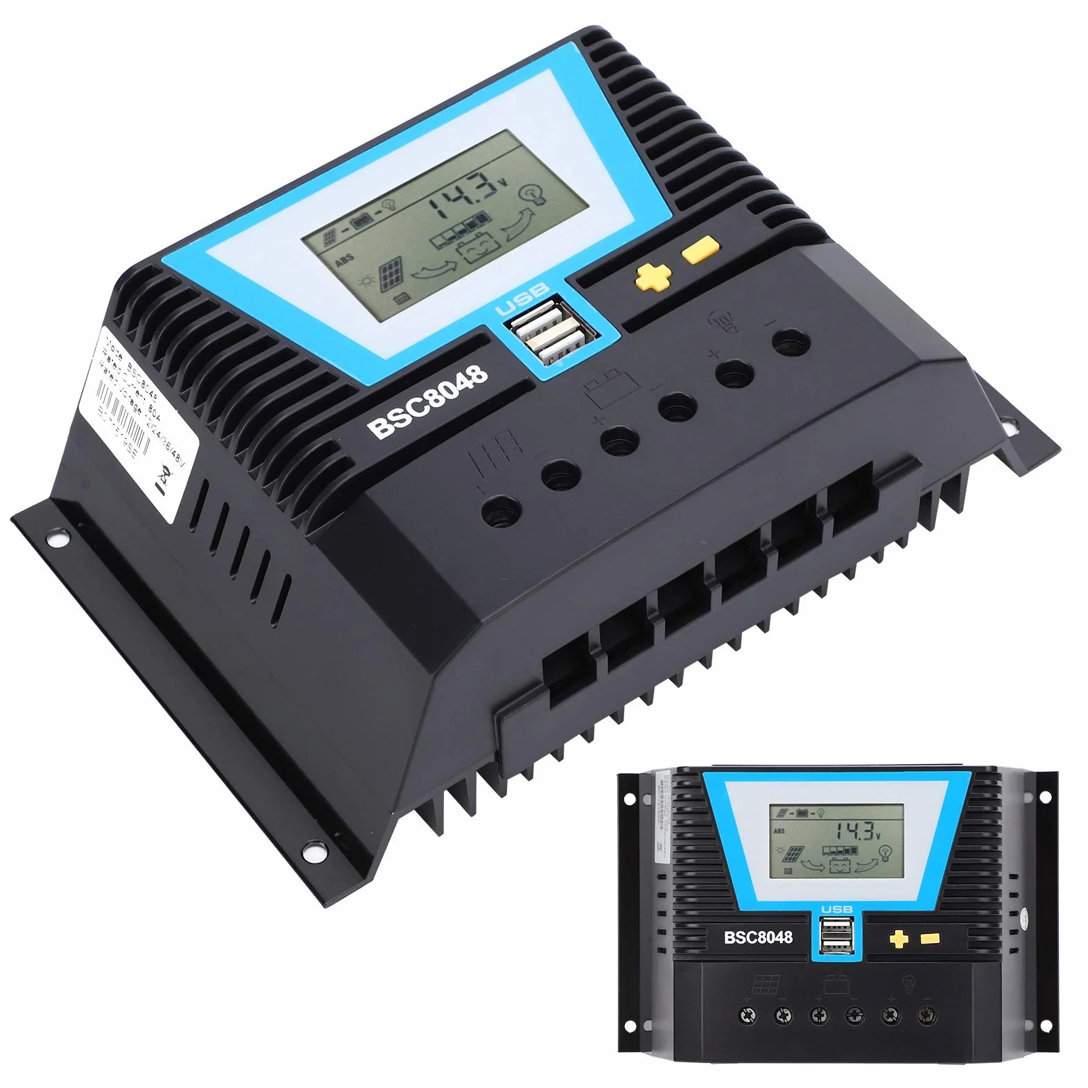 BSC8048 Controller Digitale Intelligente 80A per Pannelli Solari, 12V/24V/36V/48V, Regolatore di Carica Solare Gestione Efficiente 'energia