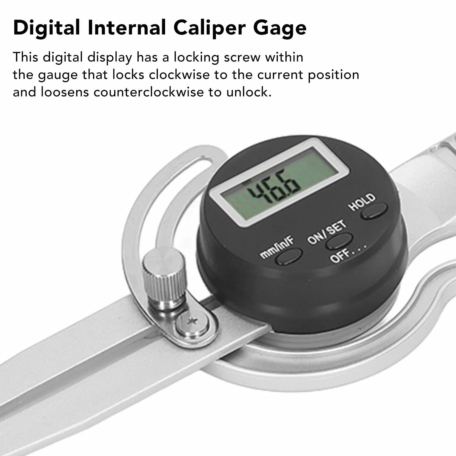 KIMISS Calibro Interno Digitale Calibro Interno da 12,7-216 Mm con Ampio Display LCD per Misurazioni Accurate di Gioielli, Carte e Orologi