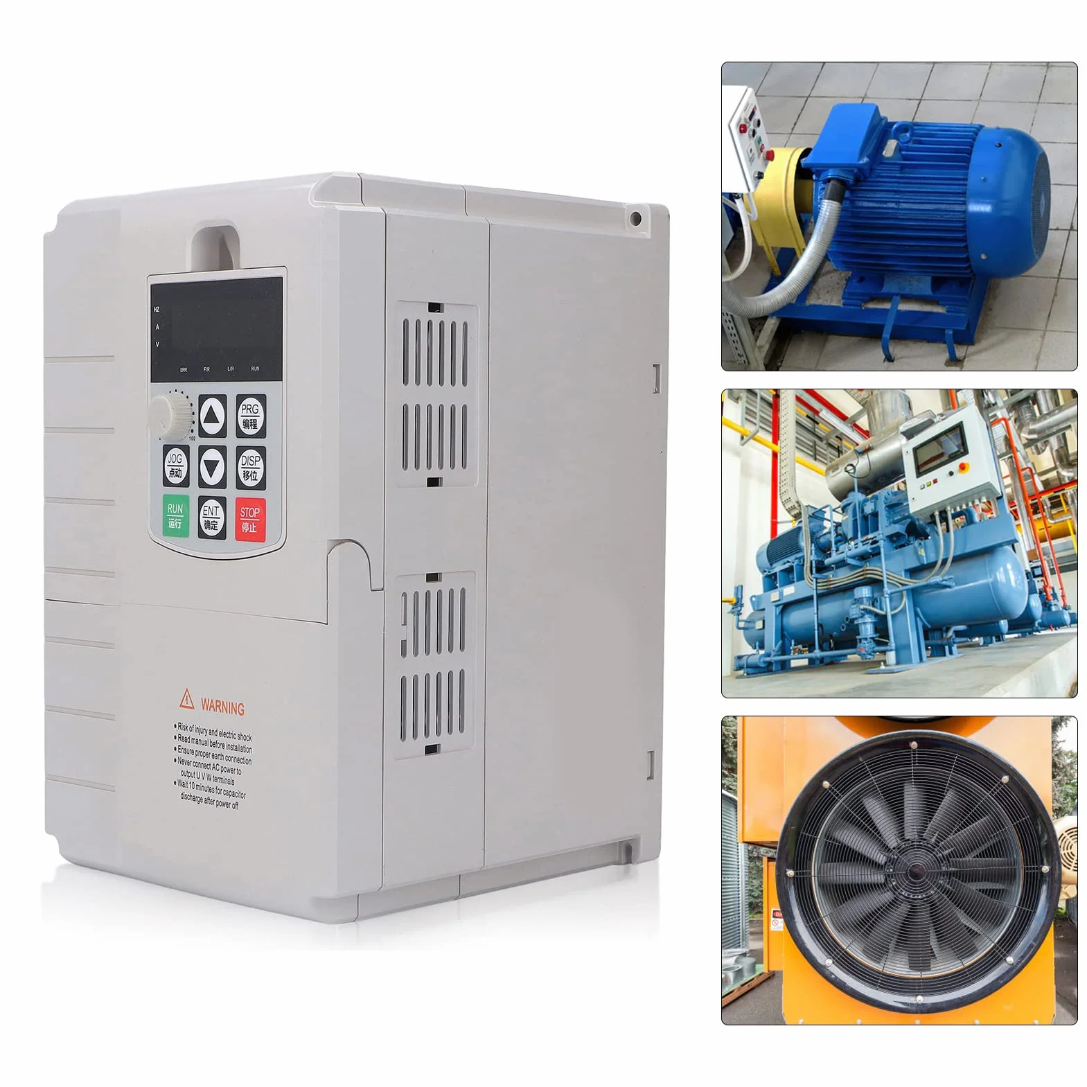Convertitore di Frequenza 7 5KW Regolatore di Velocità del Motore Monofase Ingresso 220V Trifase Uscita 380V Azionamento a Frequenza Variabile