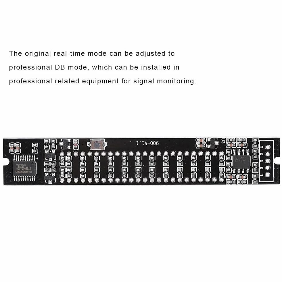 Mini Fai Te Dual 12 Livelli di Musica Stereo Indicatore di Livello dello Spettro Audio Scheda Amplificatore VU Meter con 8 Effetti di Visualizzazione(real-time mode)