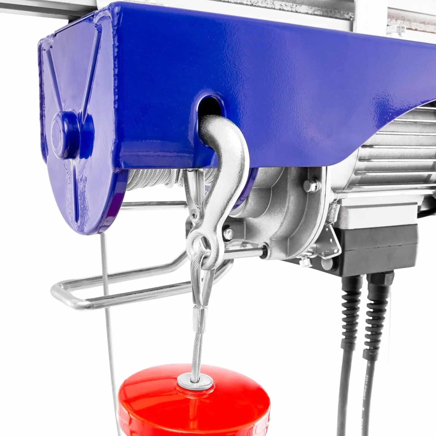 Argano Paranco Verricello Montacarichi Elettrico Portata Carico 125/250Kg 800W 1HP Cavo in Acciaio 18m Velocità di Sollevamento Fino a 10m/min Telecomando Cablato per uso Domestico e industriale