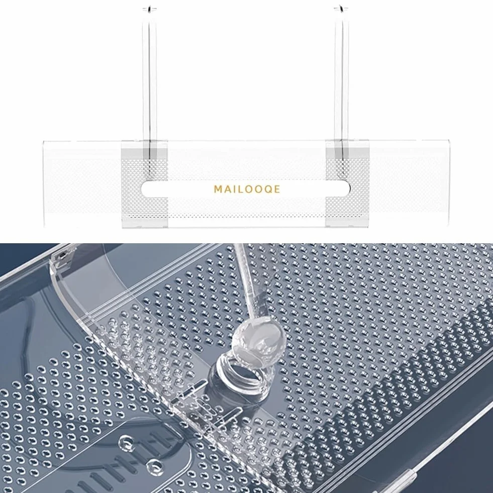 Deflettore d'aria AC regolabile per unità split 60-110 cm, girevole a 360° per condizionatore d'aria parabrezza con installazione senza attrezzi, diffusore in plastica trasparente per casa e ufficio
