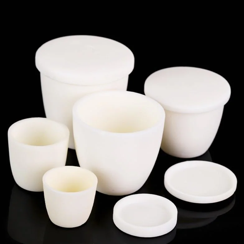 Crogiolo ad arco in allumina al 99% (con coperchio) Crogiolo in allumina Crogiolo in corindone con coperchio(25ml)