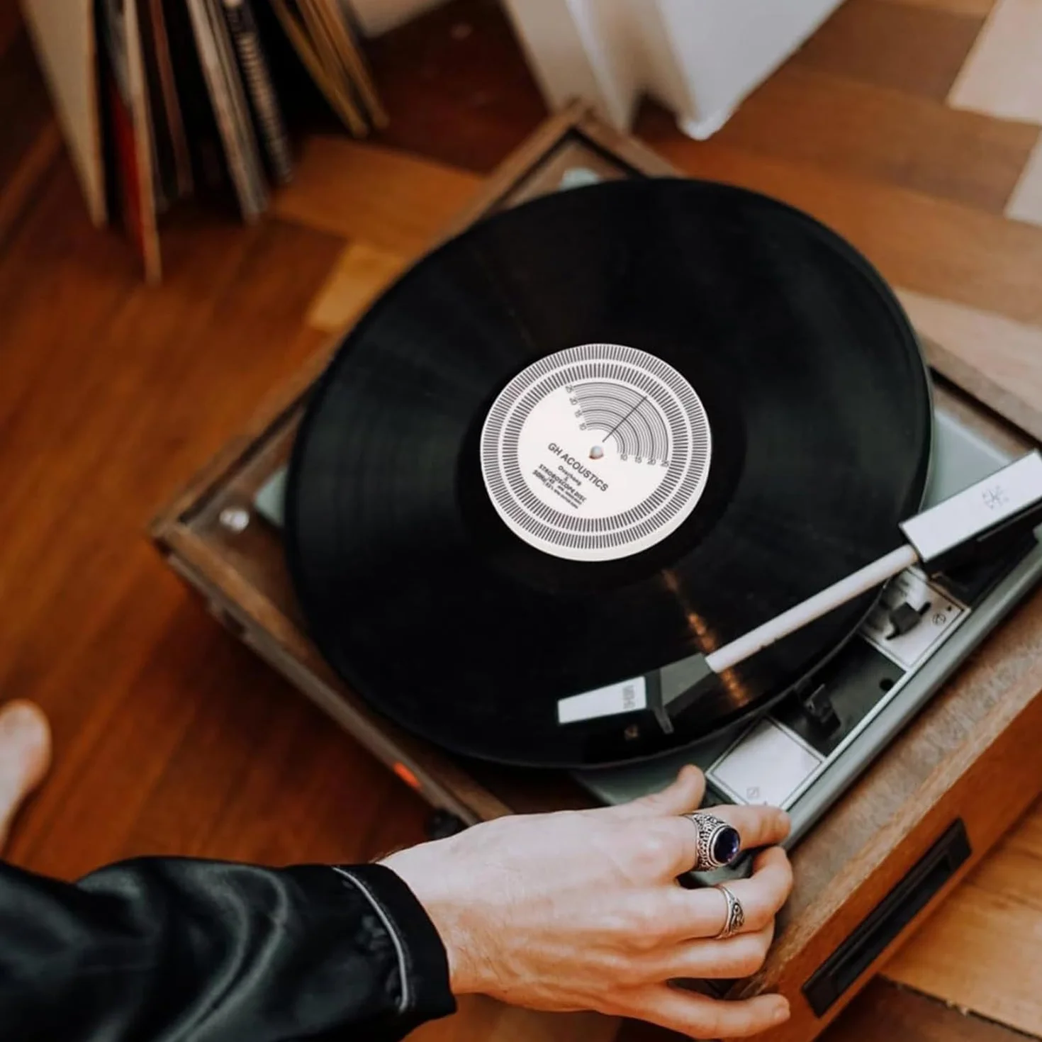 Giradischi affidabili, disco stroboscopico, stroboscopico, test, rilevamento della velocità, velocità di registrazione in vinile, disco di misurazione, durevole, facile da installare.