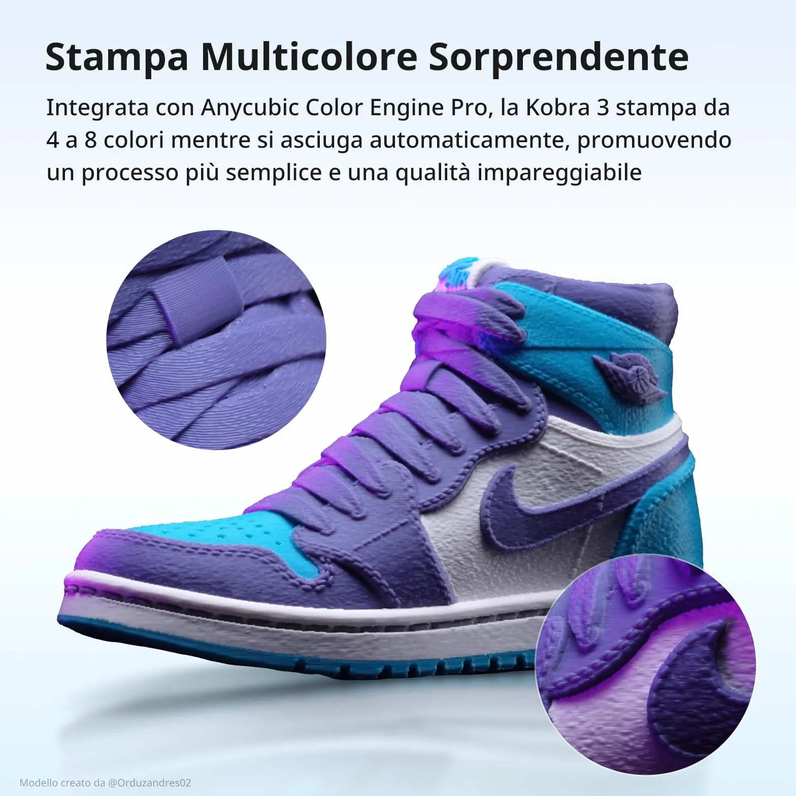 ANYCUBIC Kobra 3 Combo Stampante 3D Intelligente per la Stampa Multicolore (da 4 a 8 Colori), Stampante 3D FDM ad Alta Velocità di 600 mm/s, Grande Volume di Stampa 250 * 250 * 260mm