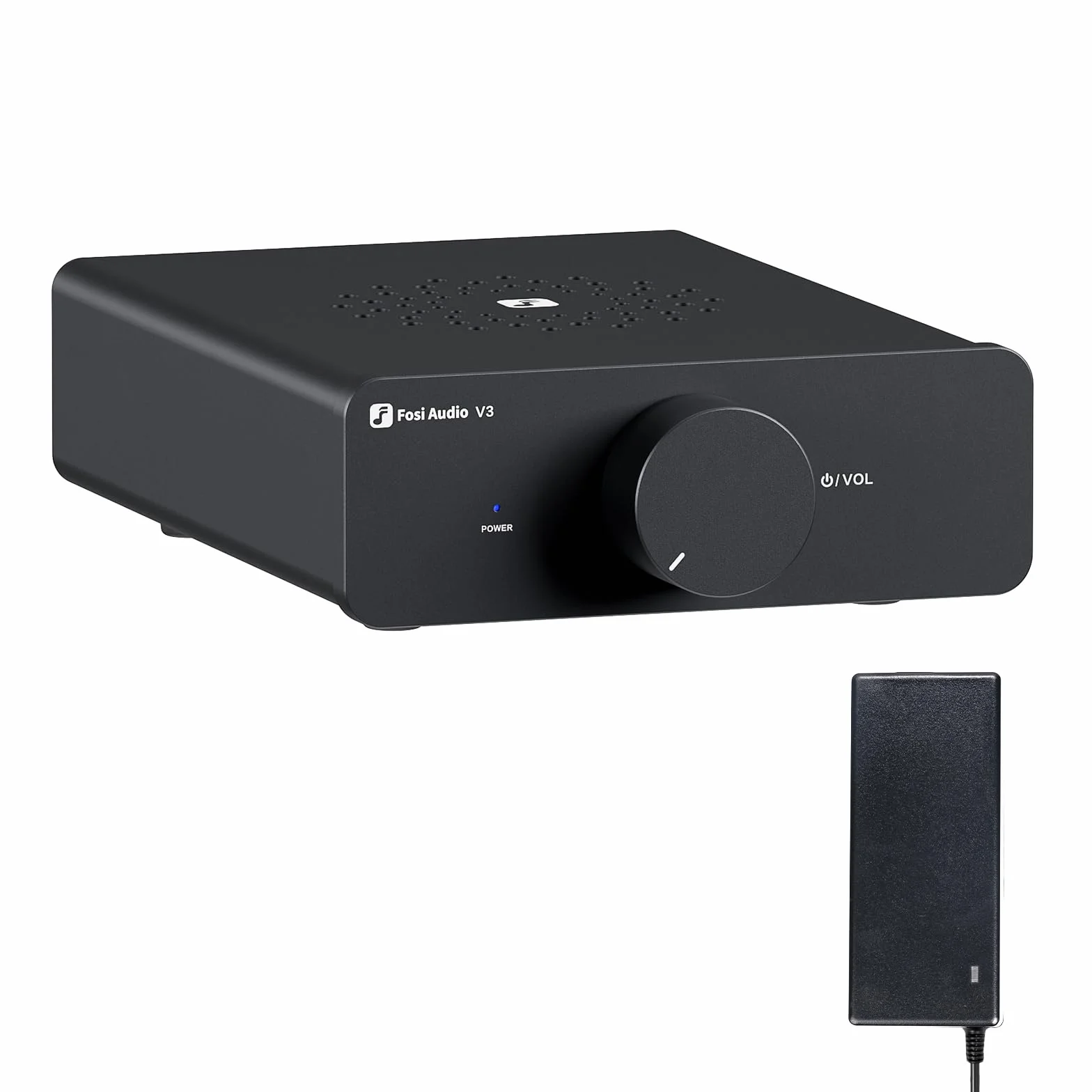 Fosi Audio V3 Amplificatore Audio, 300Wx2, Chip TPA3255, Mini Amplificatore HiFi Stereo, 2 Op-Amp TI NE5532 Sostituibili, Design Innovativo Dissipazione del Calore, con alimentazione 32V/5A