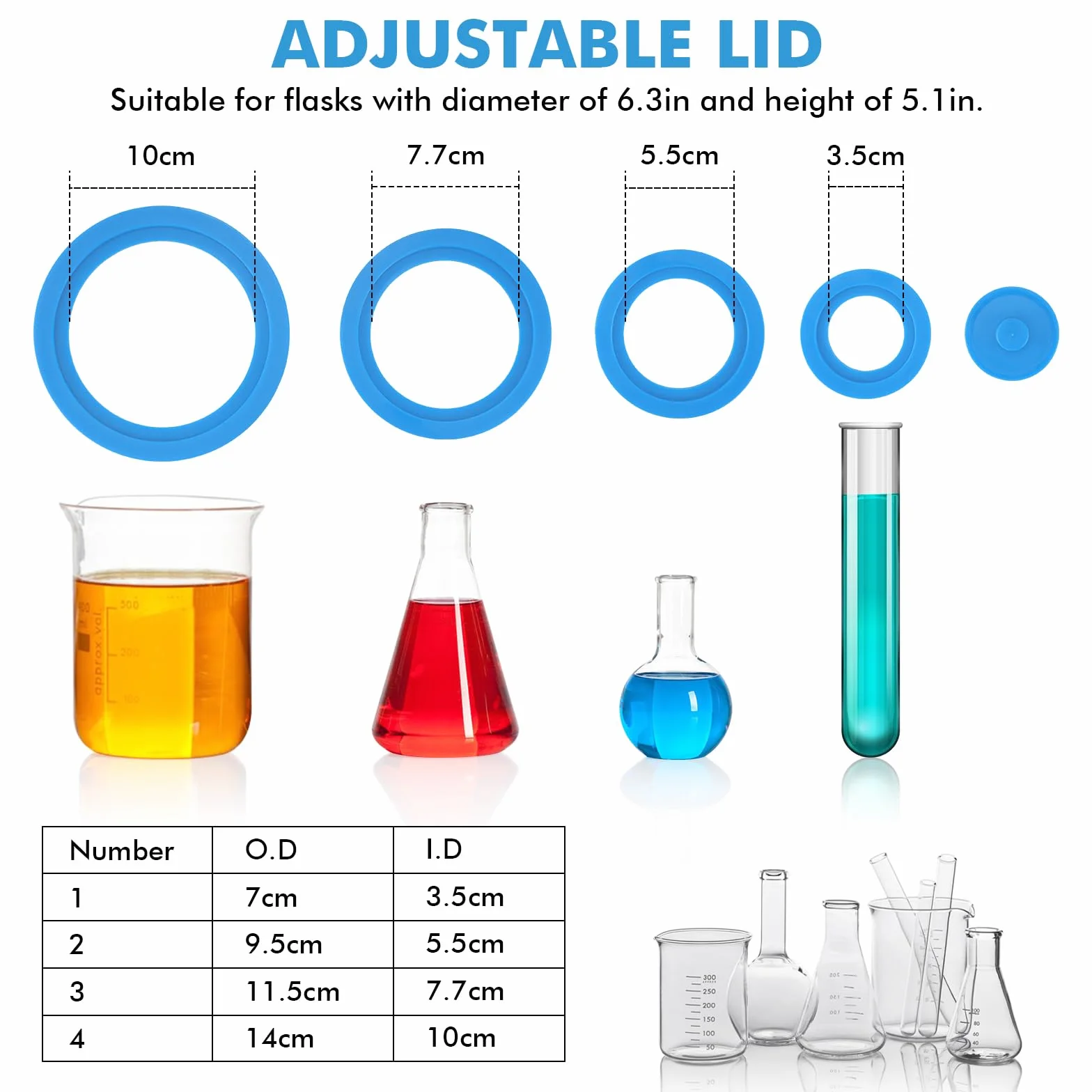 YUCHENGTECH Laboratorio a bagnomaria, 3 l, laboratorio digitale,300 W, laboratorio termostatico, bagno d'acqua, con aperture selezionabili per applicazioni di laboratorio, riscaldamento alimentare