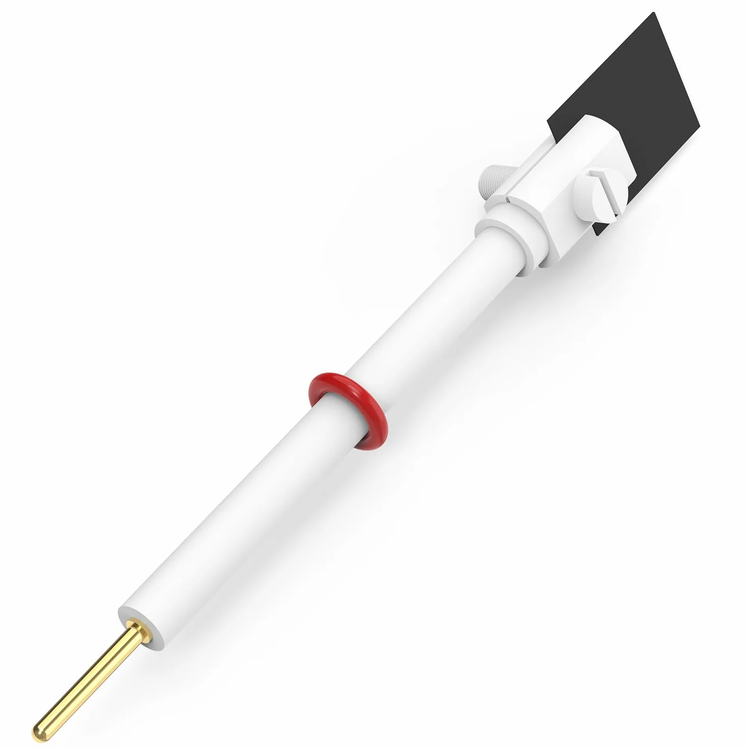 Labasics Sostegno Elettrodo in Titanio PTFE, Morsetto Elettrolisi per Campioni Solidi, Morsetto Conduttivo con Lamina di Titanio ad Alta Purezza 10 x 15 mm e Corpo in PTFE