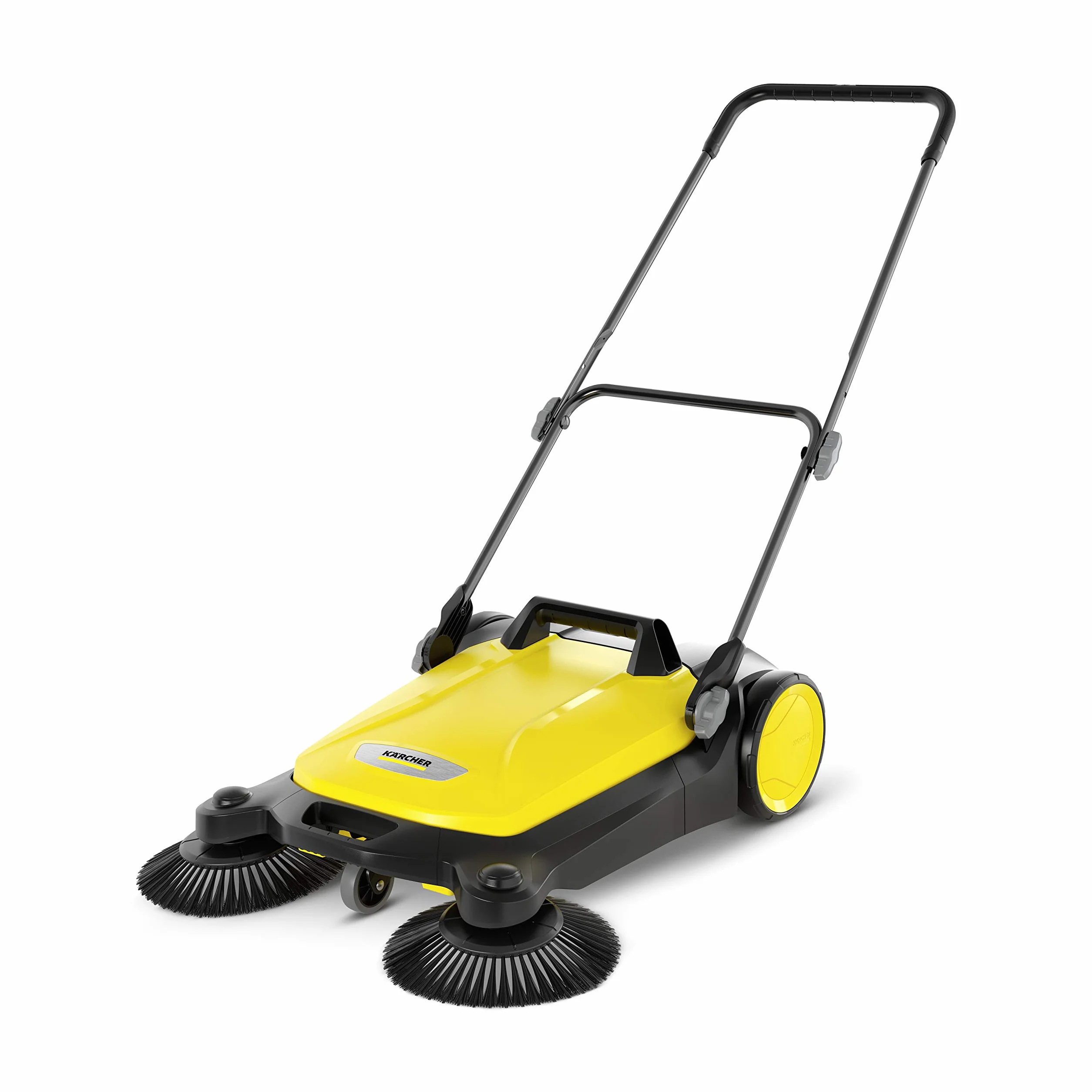 Karcher S 4 Twin Push Sweeper con spazzole, per la pulizia di marciapiedi, vialetti e sentieri del giardino