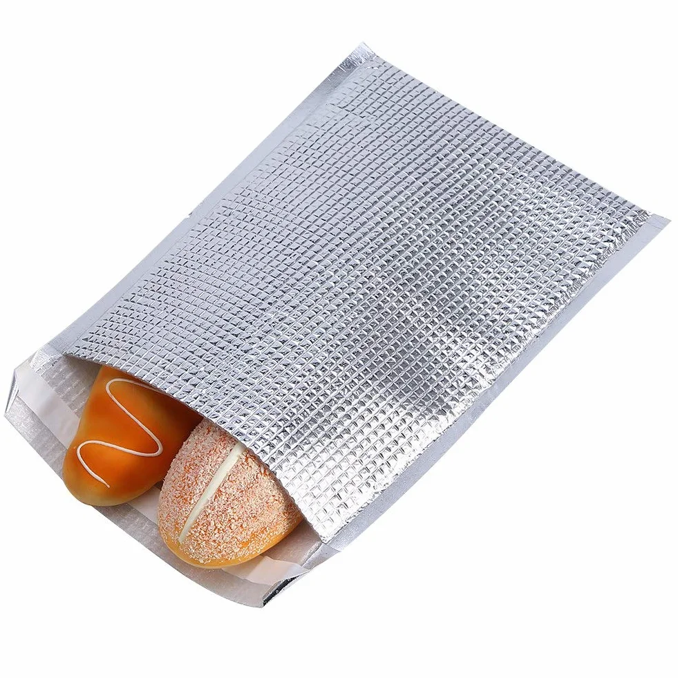 Sacchetti isolanti riutilizzabili, autosigillanti, 4 tipi, set da 10 pezzi, pellicola di alluminio usa e getta, sacchetto isolato per alimenti, refrigeratore termico,