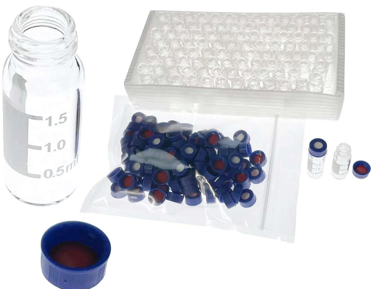 Fiale HPLC 2 mL Trasparente Tappo a Vite 9-425 con Area di Scrittura da Laboratorio