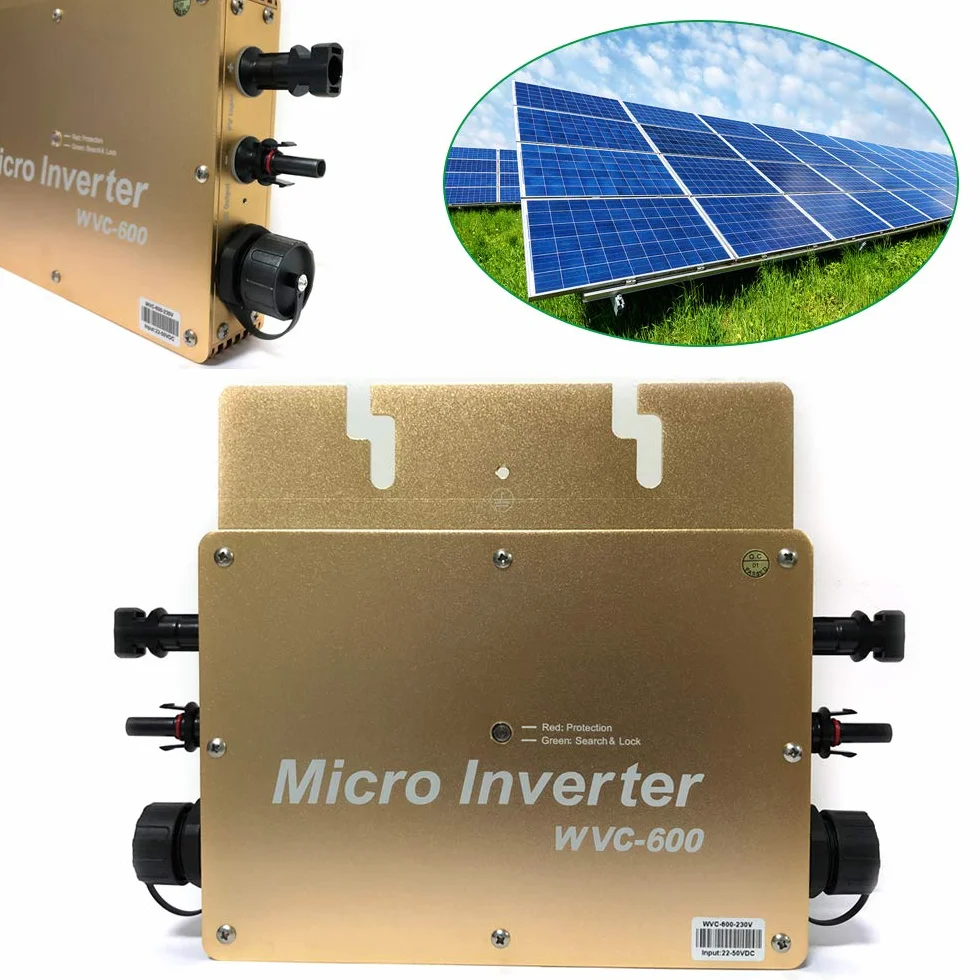 Inverter Solare Digitale WVC-600W IP65 MPPT 600W 22-50V DC 2.3kV AC 1 Unità