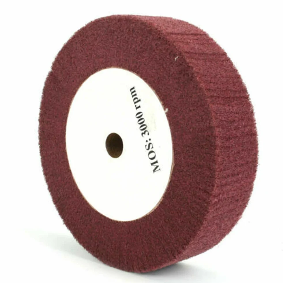 Ruota per lucidatura in fibra di nylon da 6 pollici Lucidatura abrasivo in nylon mola disco in tessuto non tessuto Disco di lucidatura lucidatura abrasiva grana 320