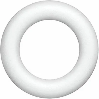 POLISTIROLO CORONA PIENA ANELLO 25 cm diam esterno 5 Pz. HOBBY CREATIVI DECOUPAGE