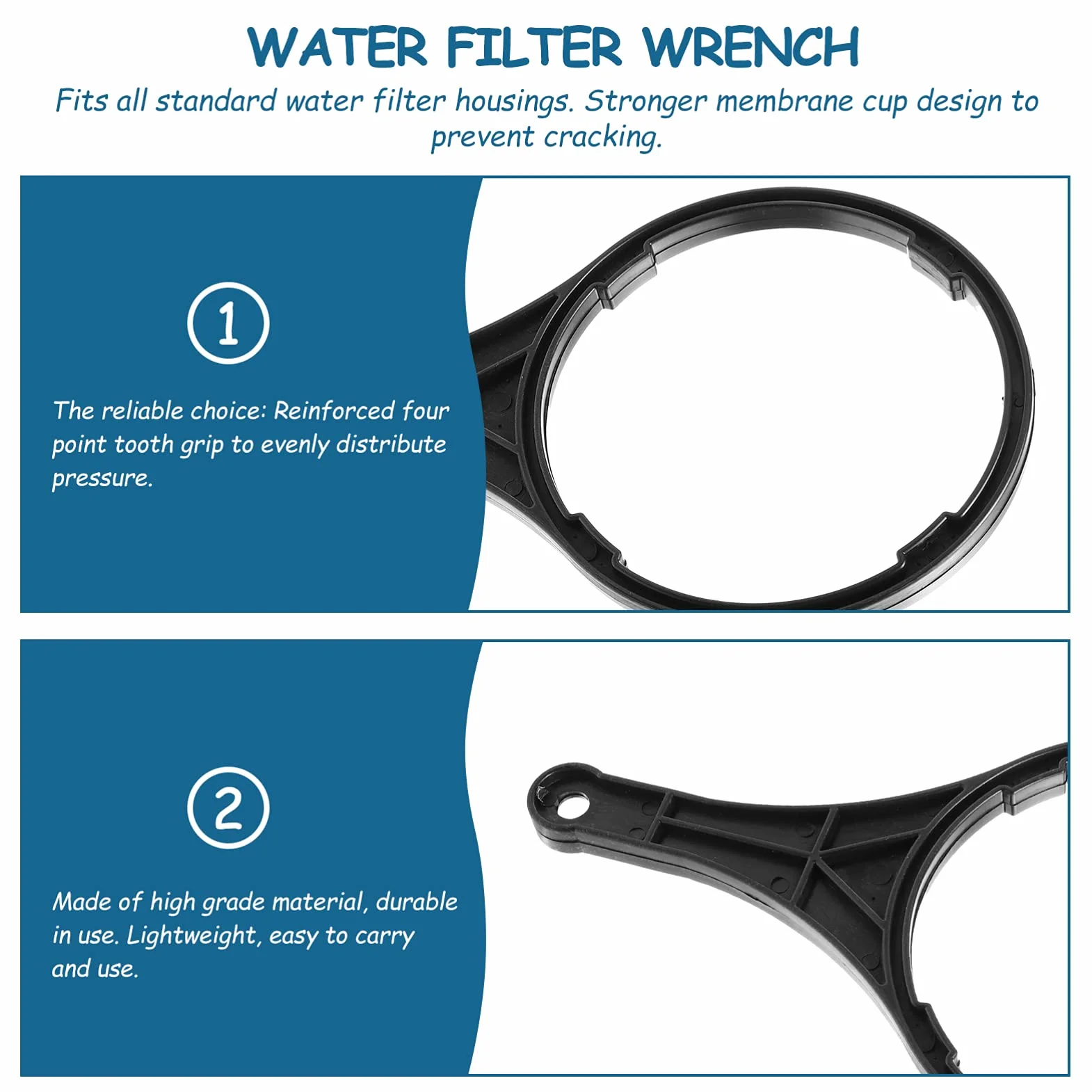 Chiave Per Alloggiamento Filtro Acqua 3 Pezzi Universale