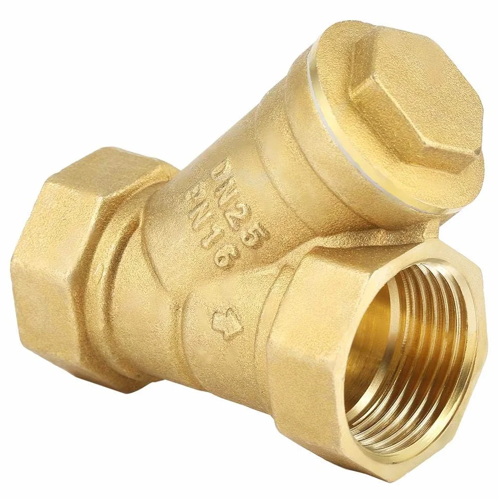 Connettore filettato femmina da 1 "BSPP con filtro in ottone con filtro a valvola