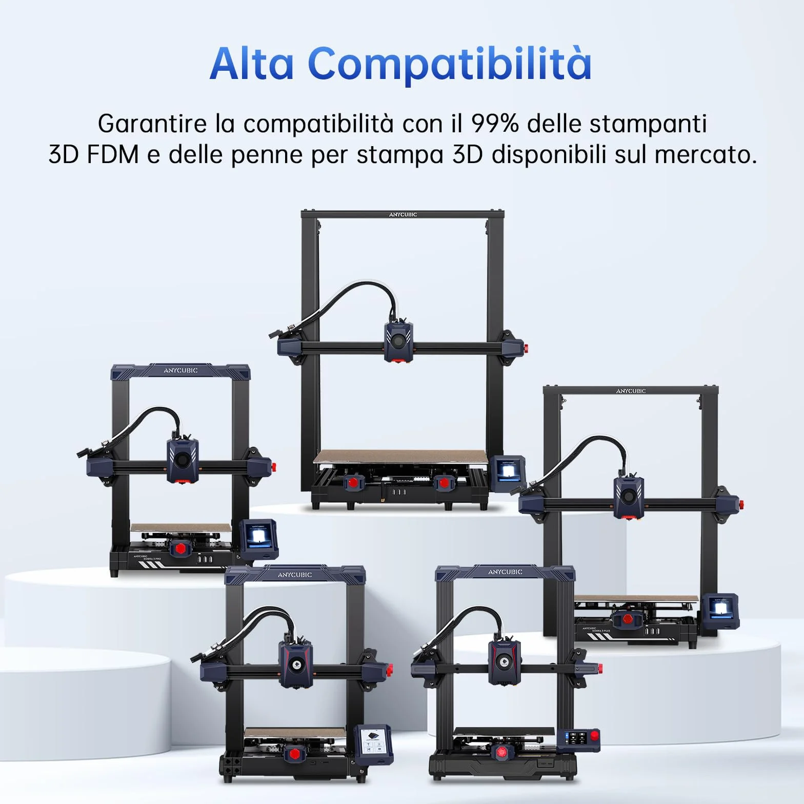 ANYCUBIC PLA+ Filamento 1,75 mm 4KG Nero Bianco Rosso Blu Stampa 3D Alta Tenacità Precisione