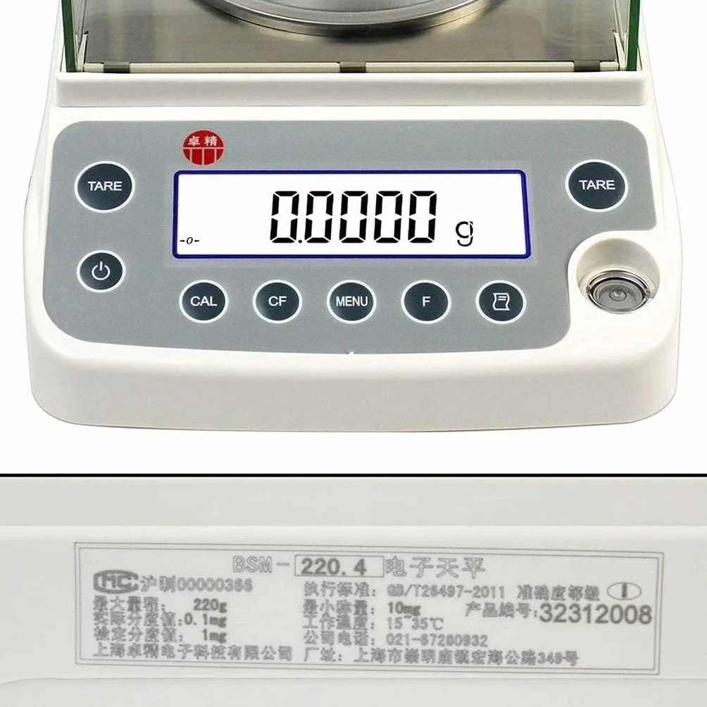 Bilancia analitica digitale da laboratorio ad alta precisione da 0,1 mg Bilancia elettronica da 0,0001 g for gioielli for farmacia da laboratorio, risoluzione 1 milligrammo (Size : 120g/0.0001g)