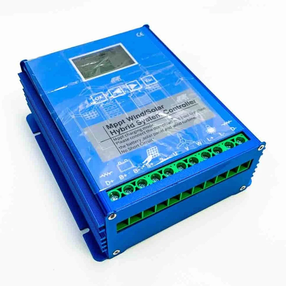MPPT Wind Solar Hybrid regolatore di carica 2000 W, 24 V, 48 V, identificazione automatica, regolatore solare Booster per Off Grid, display LCD con modulo Bluetooth APP