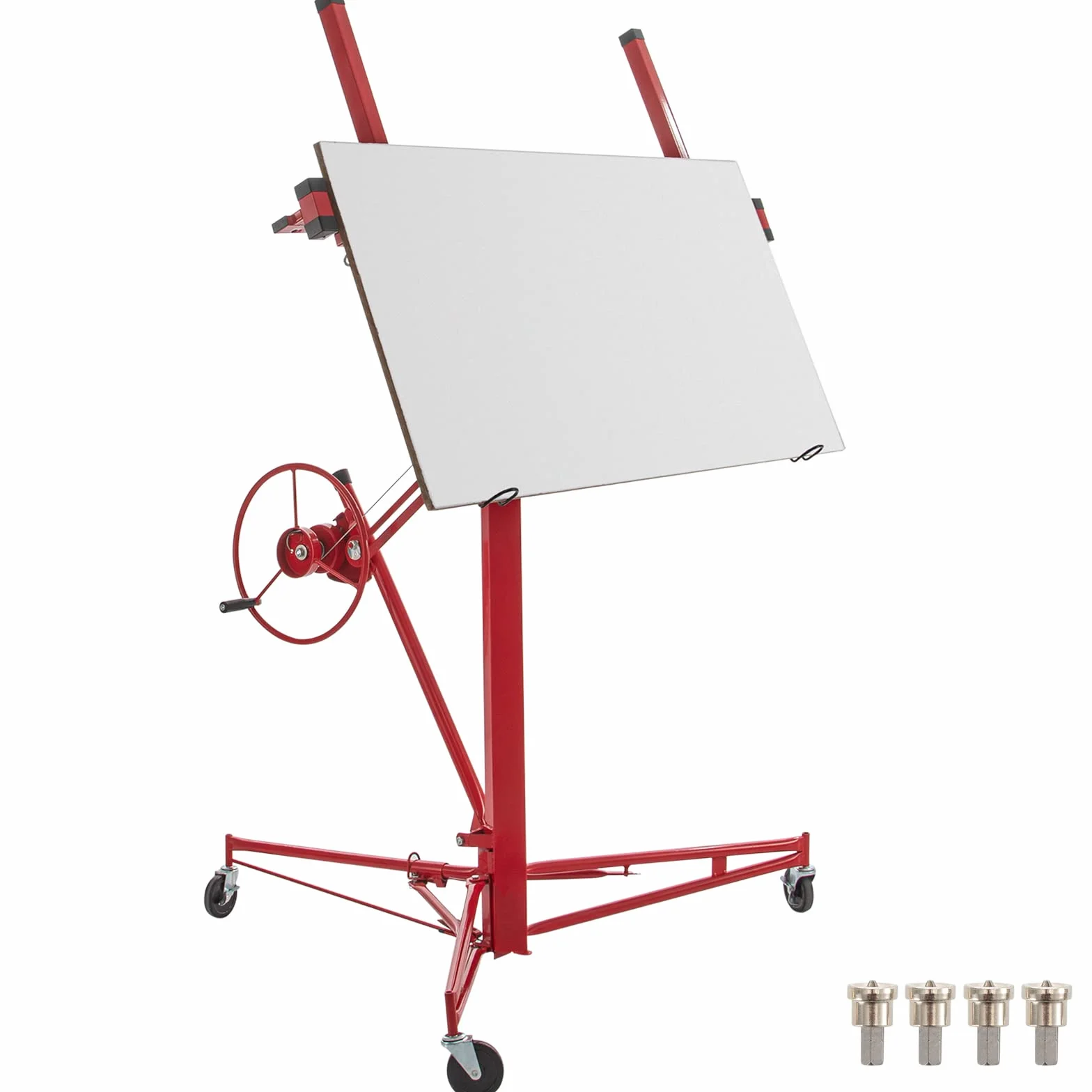 VEVOR Pannello sollevatore per cartongesso da 16 piedi, capacità peso 150 libbre, martinetto per pannelli, materiale in acciaio con braccio telescopico 48x192 cm in cartongesso