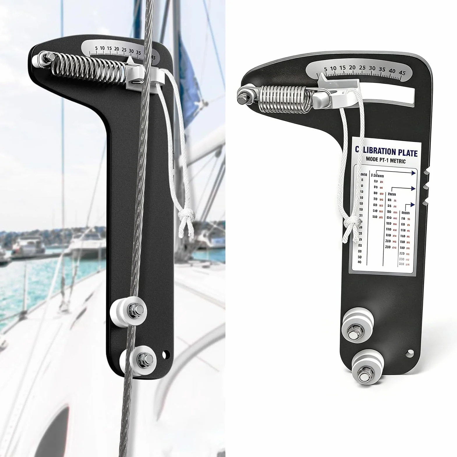 Misuratore di Tensione per Sartiame per Barche a Vela, Misuratore di Tensione per Funi Metalliche Ad Alta Precisione in Lega di Alluminio con Design Vivavoce per Cavo da 2,5 Mm 3