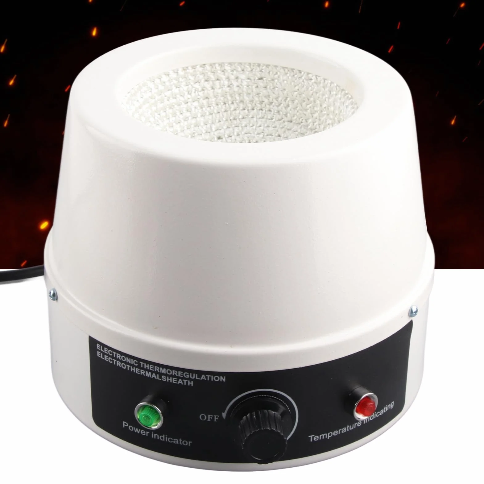 Akozon 500 ml/1000 ml riscaldamento elettrico mantello laboratorio termostatico giacca controllo della temperatura (500 ml 250 W spina UE 220 V) giacca, 300 W agitatore magnetico cappotto (spina 500 m