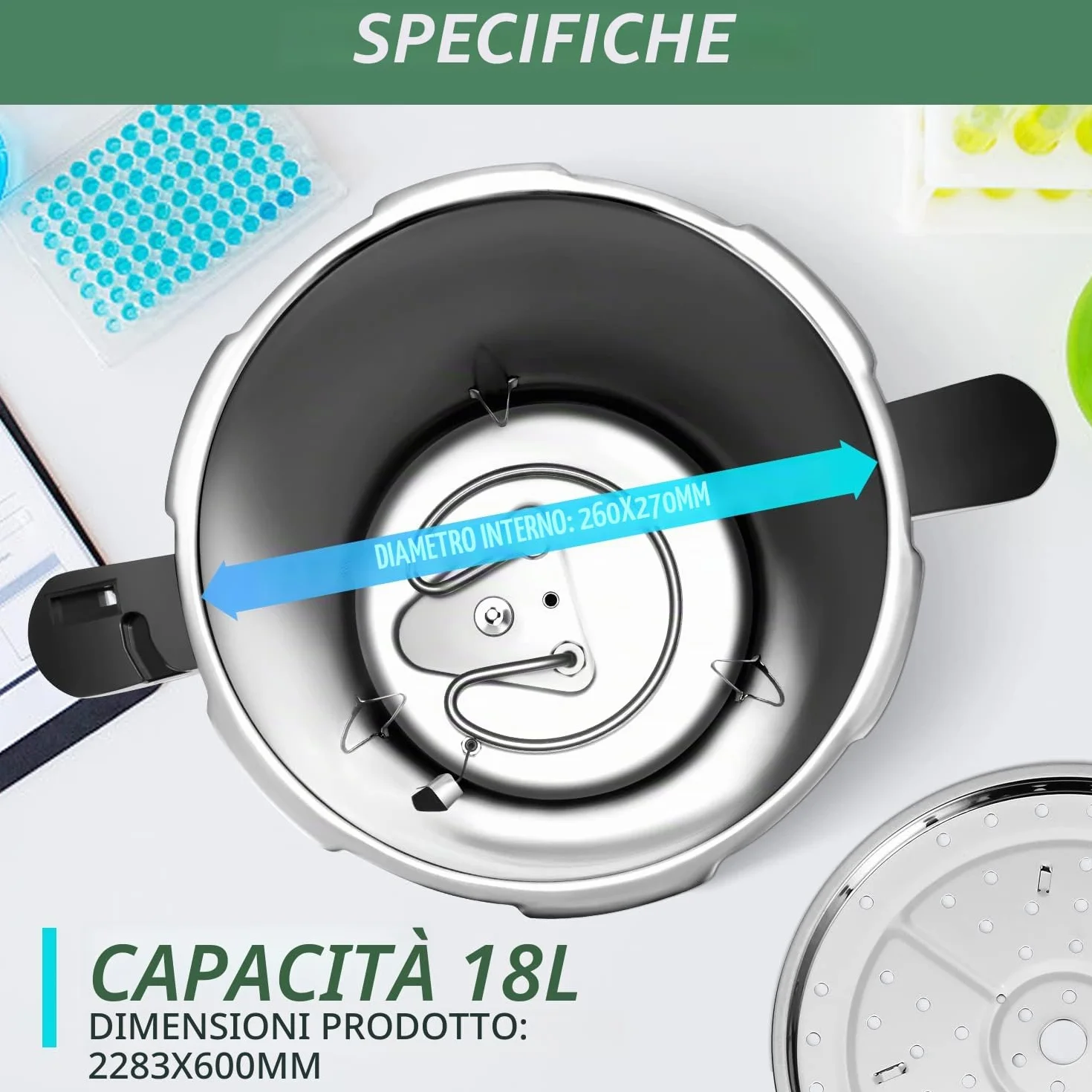 Huanyu 18L Autoclave Sterilizzatore Autoclave a vapore regolabile in temperatura e tempo Autoclavi elettriche da laboratorio Sterilizzatore a vapore ad alta pressione