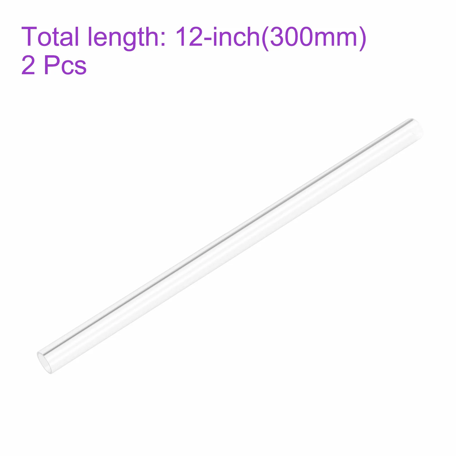 DMiotech 2pz 13mm x 15mm 12" Tubo Acrilico Trasparente per Acquario, Idraulica e Illuminazione