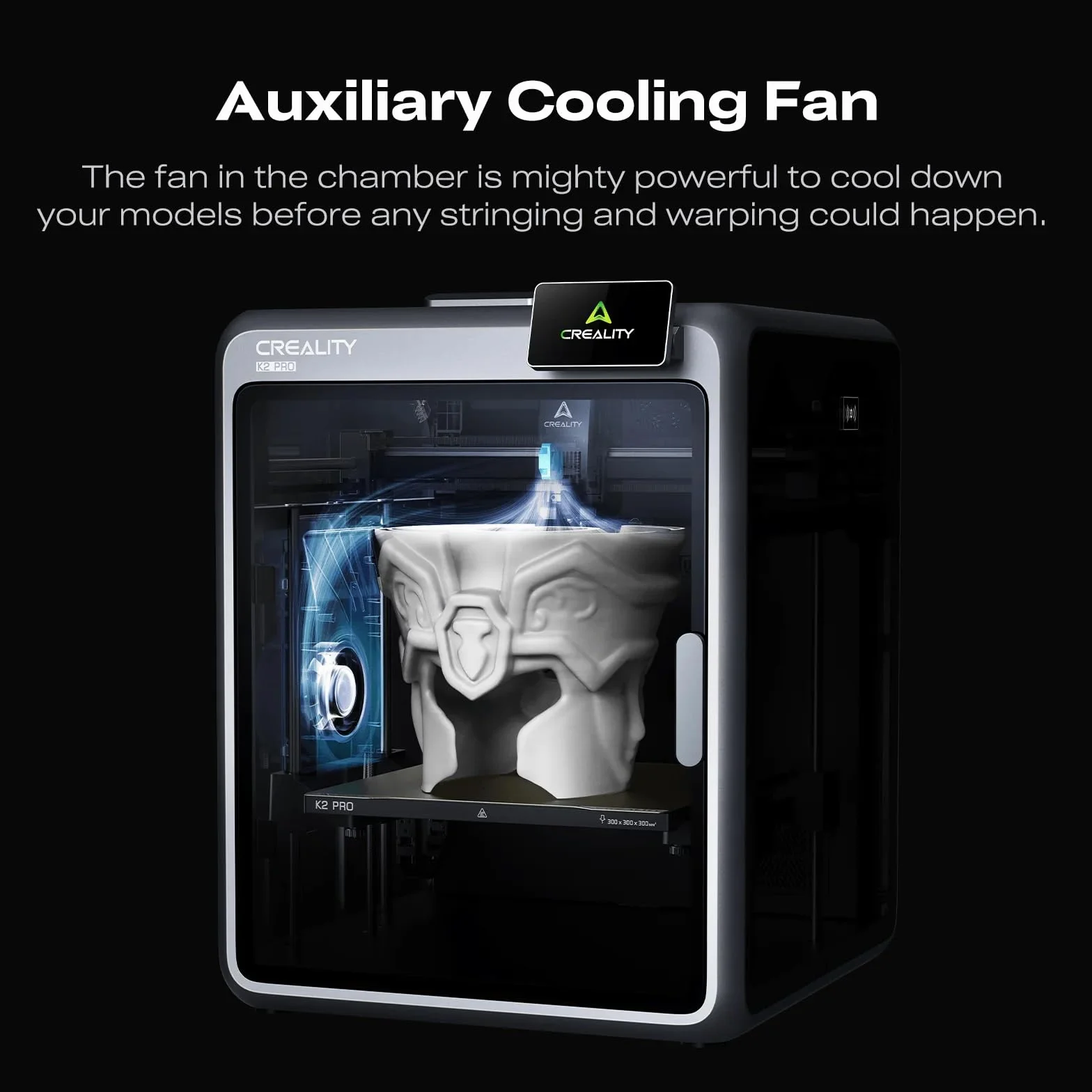 Creality K2 Pro Combo Stampante 3D con sistema di filamento CFS, stampa multicolore, livellamento automatico, ampio volume di stampa 300 × 300 × 300 mm, camera riscaldata attivamente, 600 mm/s
