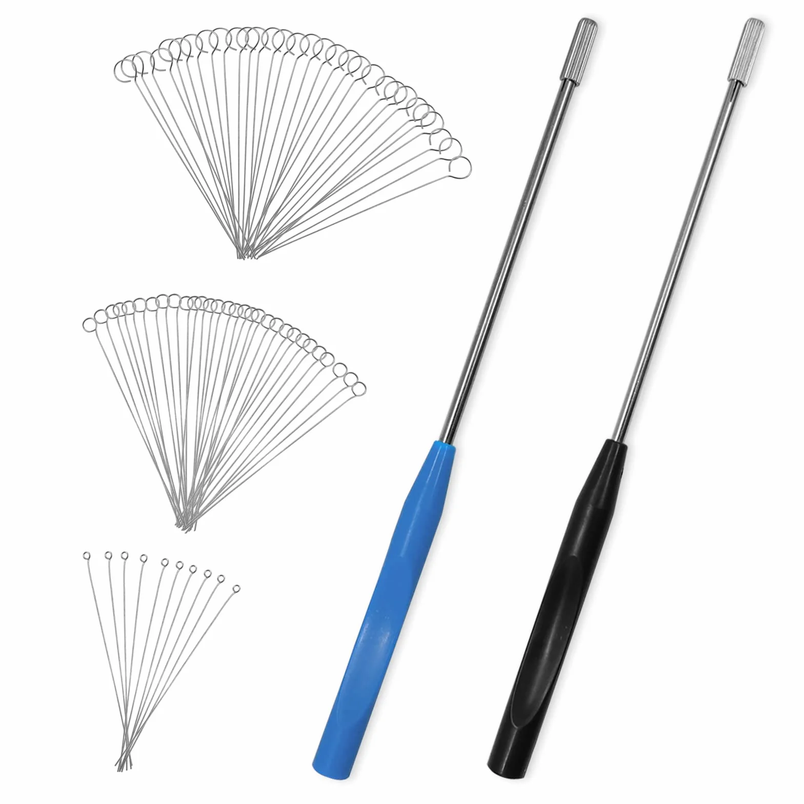 70 pezzi di anse per inoculazione in nicromo riutilizzabili con 2 manici in rame, anse per inoculazione di 3 diametri, punte per aghi per anelli di inoculazione aste (70pcs)