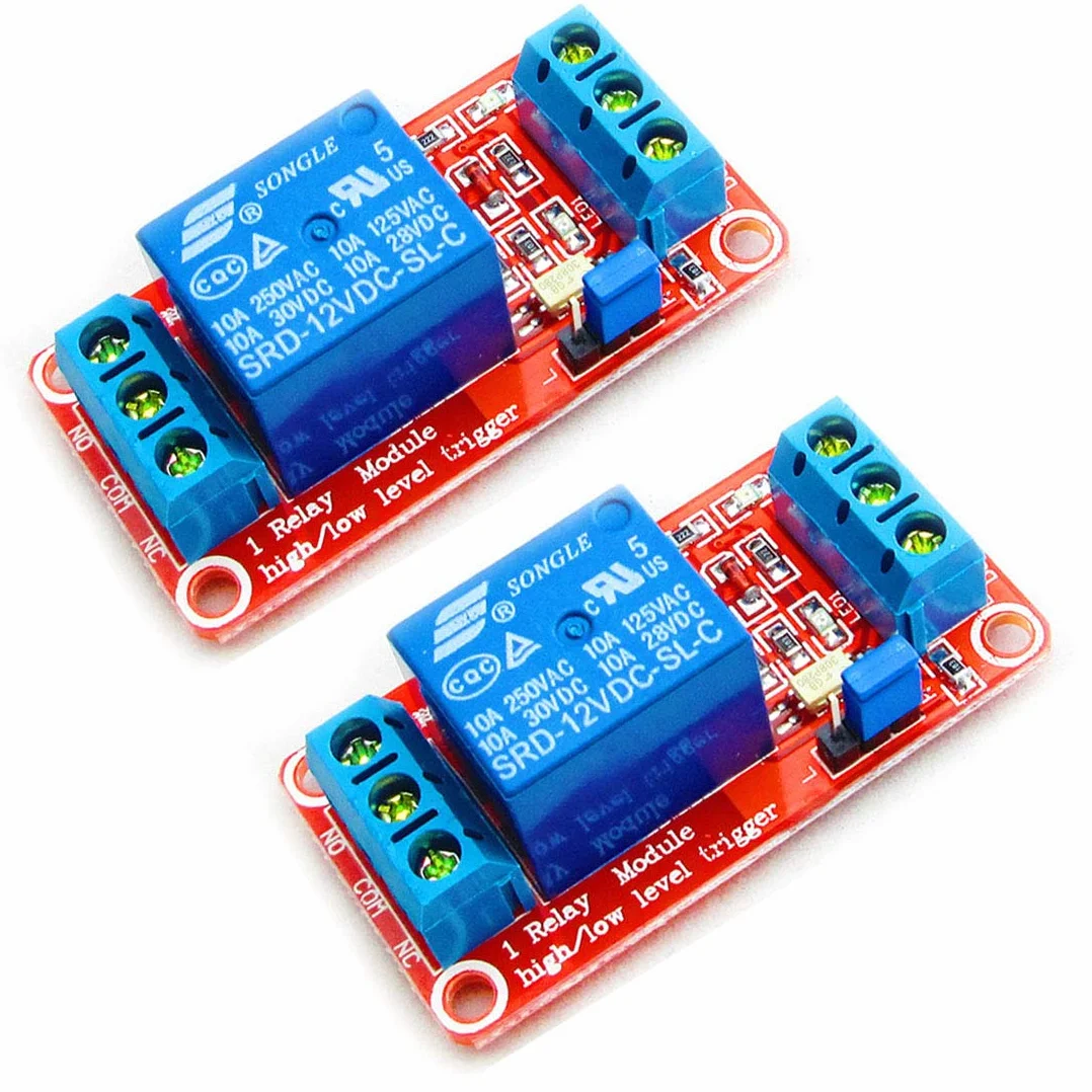 Hailege 2pcs 12V 1 canale modulo relè interruttore relè con optoaccoppiatore isolamento supporto trigger di alto o basso livello