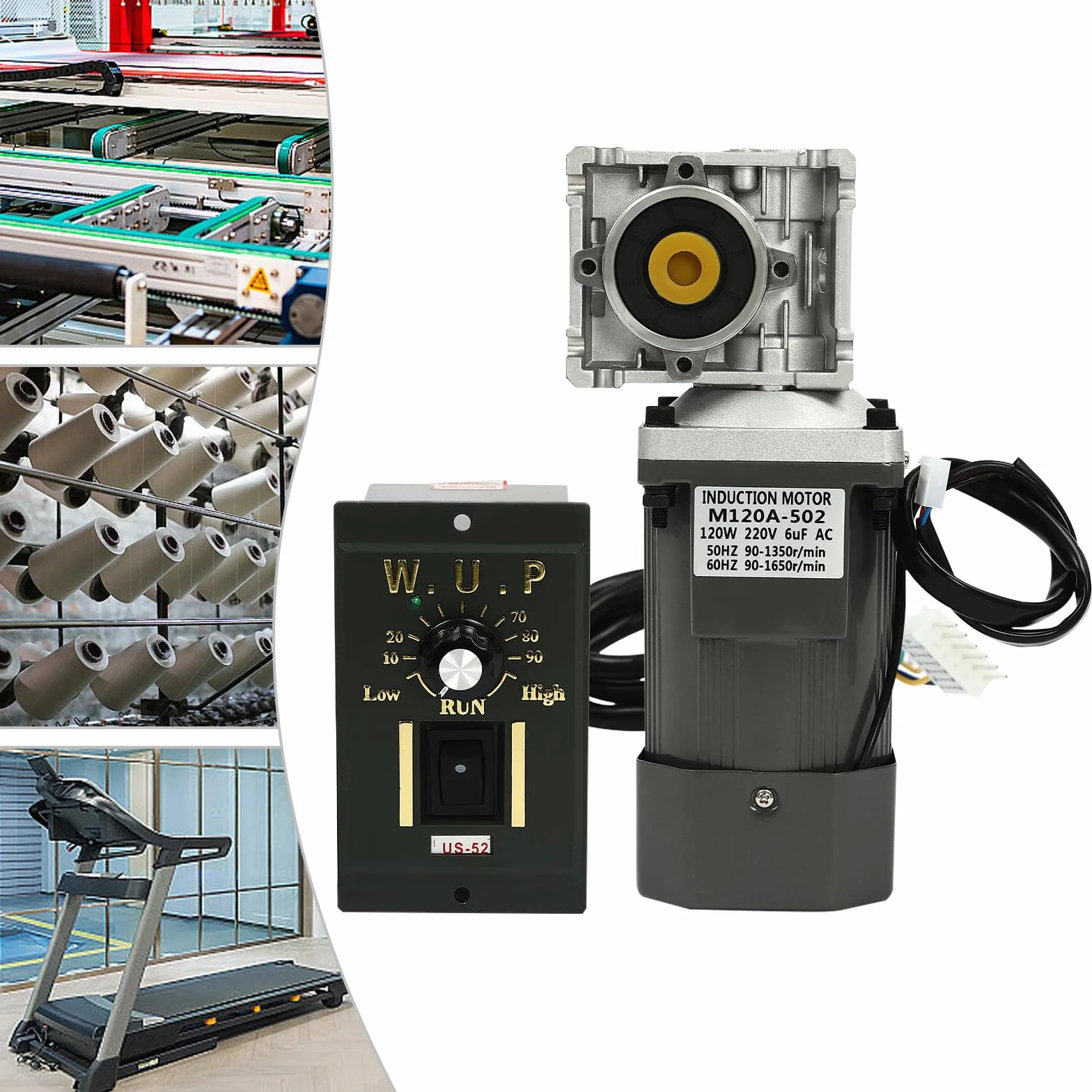 Motoriduttore 120 W 80 K 220 V regolatore di velocità 1350 giri/min